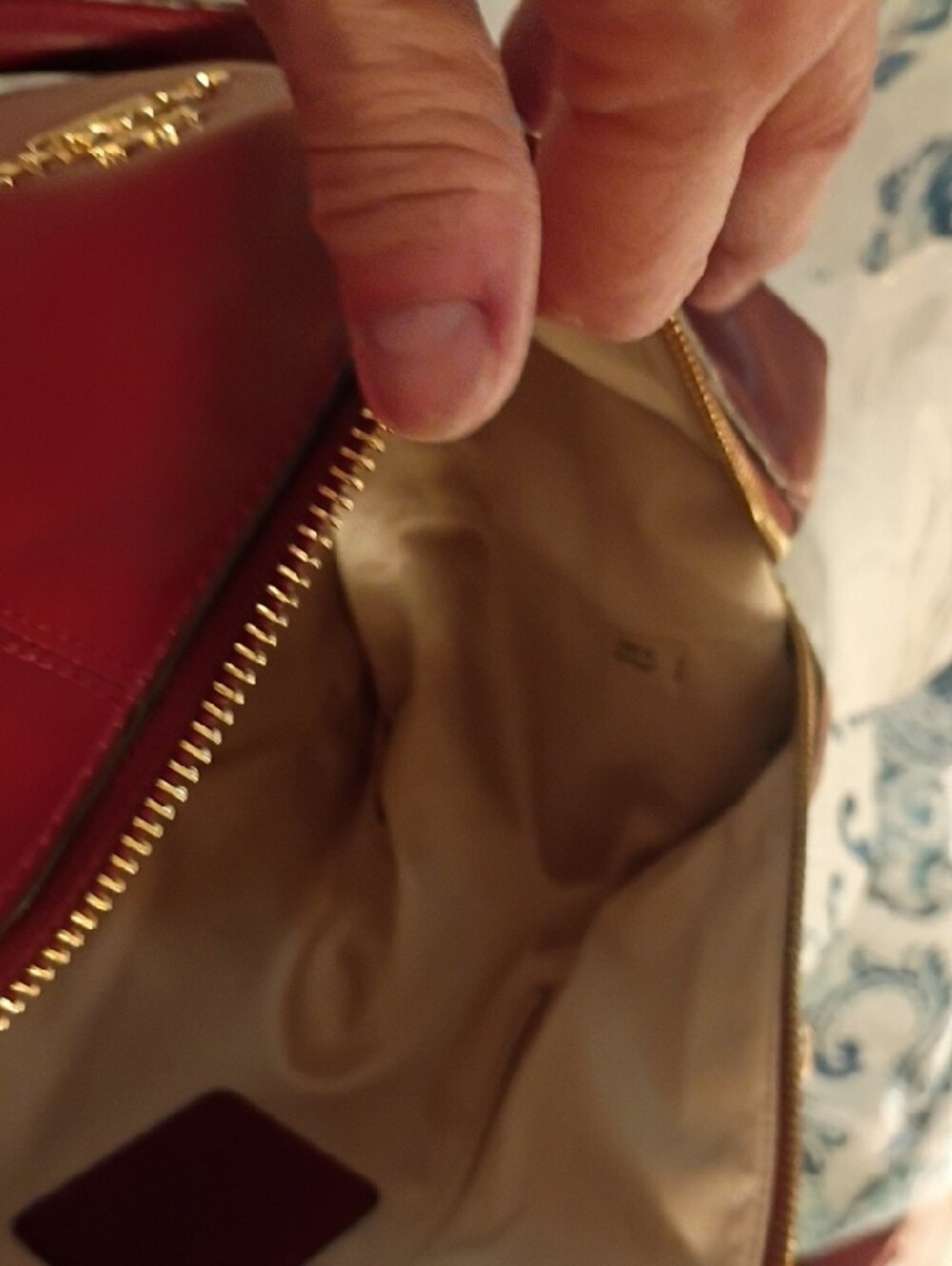 Coach Deep Red Leather Satchel with Gold Hardware - Picture 16 of 16